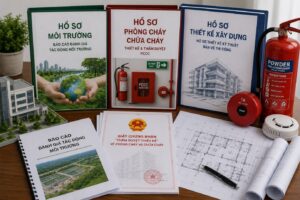 Thực hiện các thủ tục chuyên ngành trong dự án bất động sản, bao gồm môi trường, phòng cháy chữa cháy, hạ tầng kỹ thuật và thiết kế xây dựng theo quy định pháp luật.
