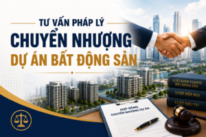 Tư vấn pháp lý chuyển nhượng dự án bất động sản. Đồng hành cùng chủ đầu tư rà soát điều kiện, hồ sơ và phương án giao dịch theo quy định của pháp luật.